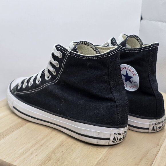 Converse All Star Hi Black Mens 8 Womens 10 High Top Sneakers Shoes M9160C - Picture 7 of 9